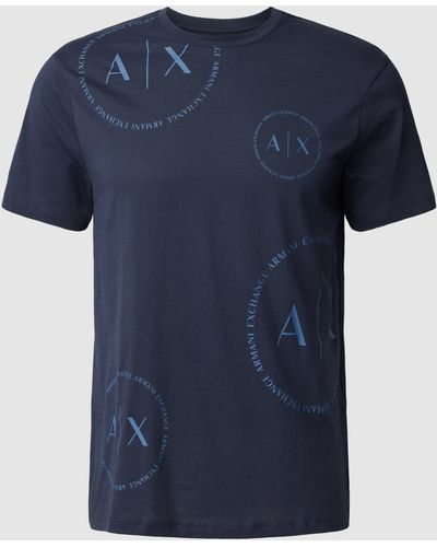 Armani Exchange T-Shirt mit Rundhalsausschnitt - Blau