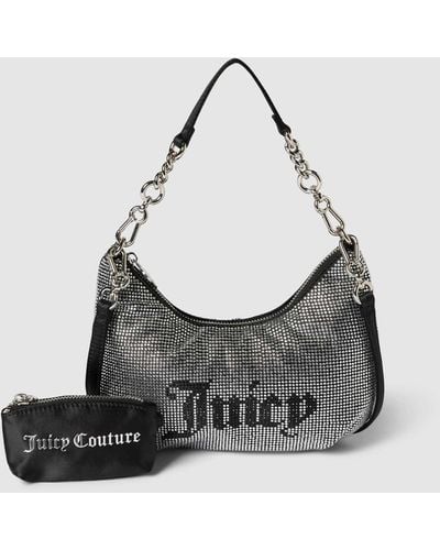Juicy Couture Hobo Bag mit Allover-Ziersteinbesatz Modell 'HAZEL' - Schwarz