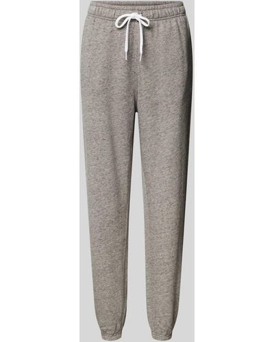 Polo Ralph Lauren Regular Fit Sweatpants Met Logostitching - Grijs