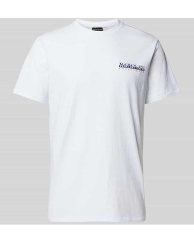 Napapijri T-Shirt mit Rundhalsausschnitt Modell 'GRAS' - Weiß