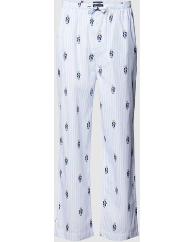Polo Ralph Lauren Pyjama-Hose mit Streifenmuster - Blau