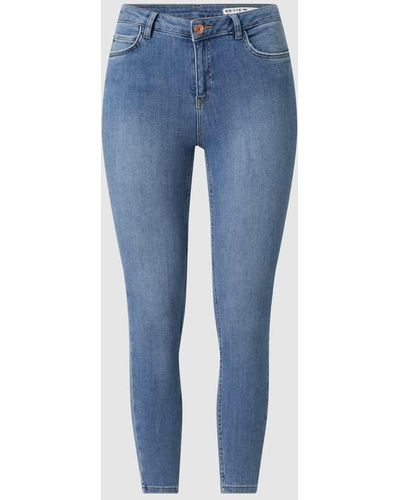 Review Skinny Fit Jeans mit Destroyed-Effekten - Blau