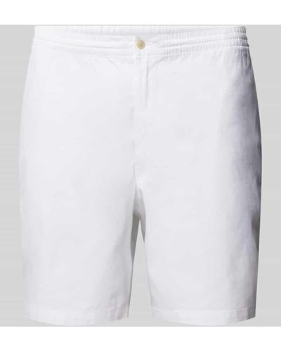 Ralph Lauren PLUS SIZE Shorts in unifarbenem Design - Weiß