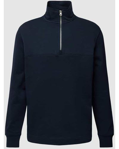 Mango Sweatshirt mit kurzem Reißverschluss Modell 'winne' - Blau