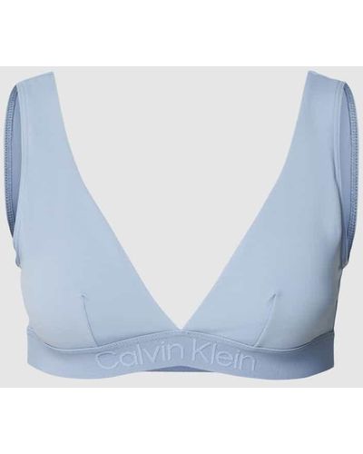 Calvin Klein Bikini-Oberteil mit Label-Detail - Blau