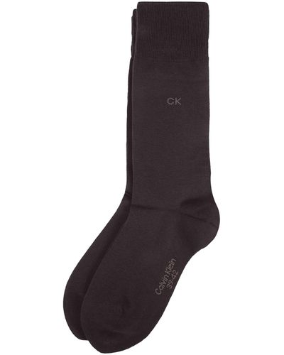 Calvin Klein Socken mit Logo-Stickerei im 2er-Pack - Braun