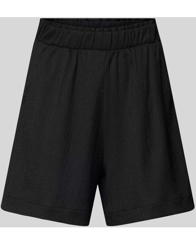 Tom Tailor Loose Fit Shorts mit Strukturmuster - Schwarz