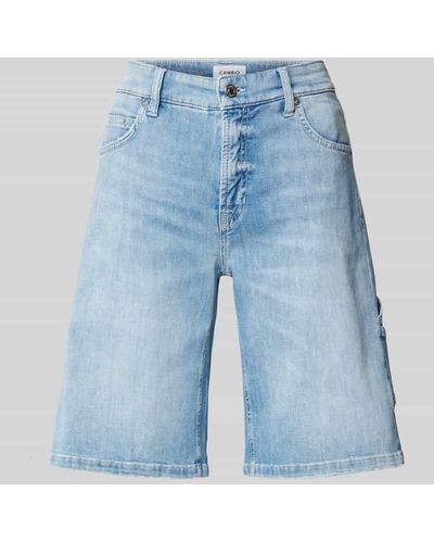 Cambio Regular Fit Jeansshorts mit Beintaschen Modell 'ALIA' - Blau