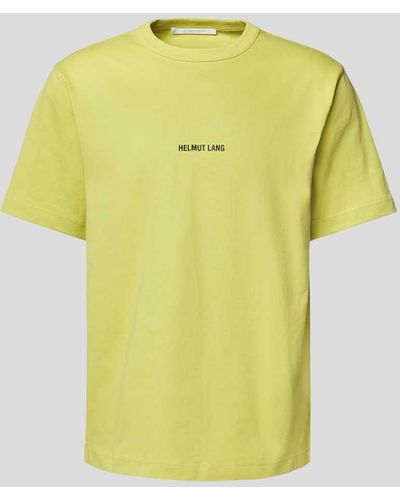 Helmut Lang T-Shirt mit Label-Print - Gelb