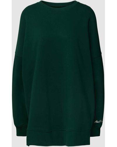 Marc O' Polo Oversized Sweatshirt Met Statementstitching - Groen