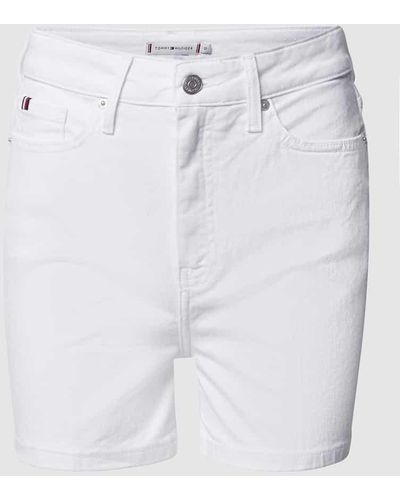 Tommy Hilfiger Jeansshorts im 5-Pocket-Design - Weiß