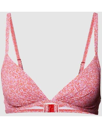 Esprit Bikini-Oberteil mit herausnehmbaren Pads Modell 'KRIBI' - Pink