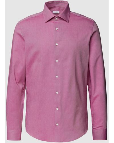 Seidensticker Slim Fit Zakelijk Overhemd Met Kentkraag - Roze