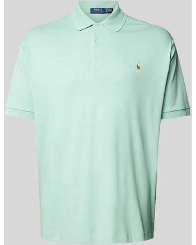 Ralph Lauren Plus Size Poloshirt Met Logostitching - Groen