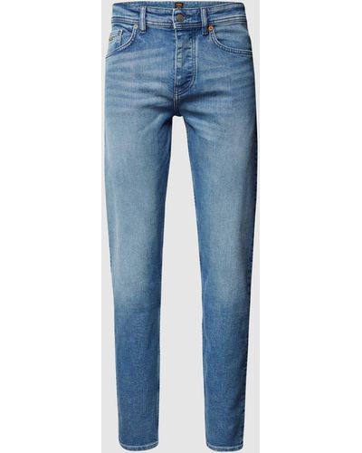 BOSS Tapered Fit Jeans - Blauw