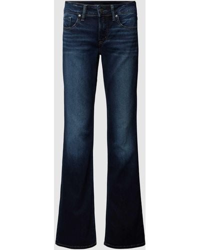 Silver Jeans Co. Bootcut Jeans im 5-Pocket-Design Modell 'BRITT' - Blau
