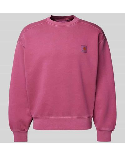Carhartt Sweatshirt mit Label-Detail - Pink