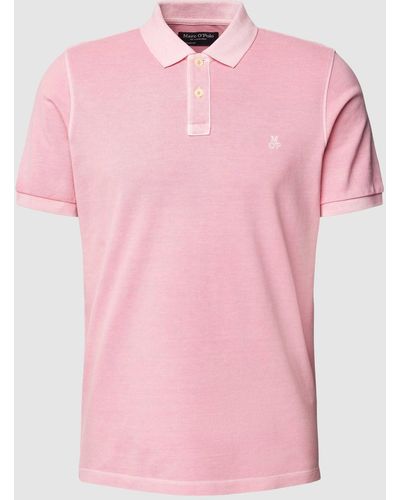 Marc O' Polo Poloshirt Met Labelstitching - Roze