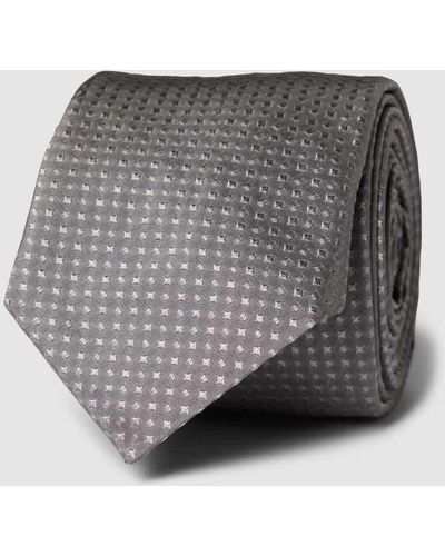 HUGO Krawatte aus Seide mit Allover-Muster - Grau