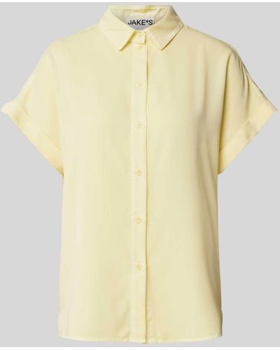 Jake*s Bluse mit Kappärmeln - Gelb