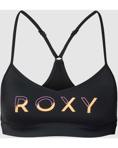 Roxy Bralette Met Labelprint - Zwart