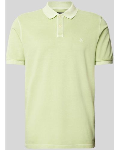 Marc O' Polo Poloshirt Met Labeldetail - Groen