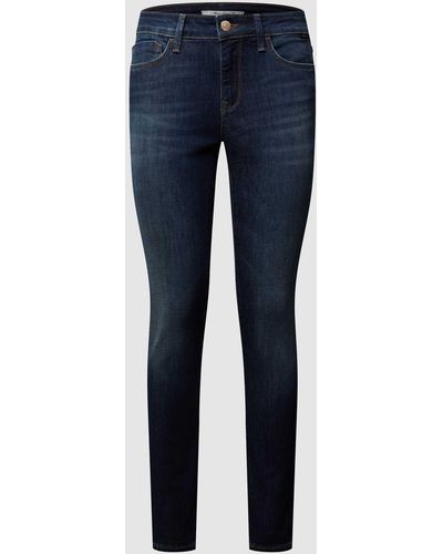 Mavi Super Skinny Fit Jeans Met Stretch, Model 'adriana' - Blauw