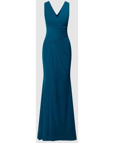 TROYDEN COLLECTION Abendkleid mit Taillenband - Blau