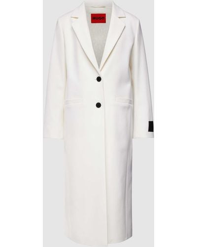 HUGO Mantel mit Reverskragen Modell 'Mojeni' - Weiß