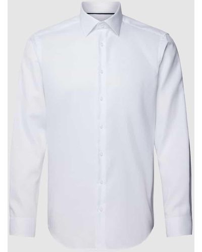 Christian Berg Men Regular Fit Business-Hemd mit Kentkragen - Weiß