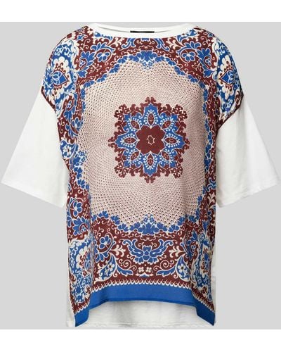 Weekend by Maxmara T-Shirt mit Muster-Print Modell 'MALAGA' - Blau