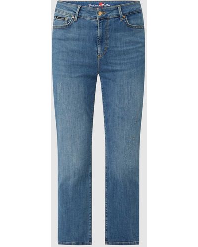 Buena Vista Straight Fit Jeans Met Stretch - Blauw