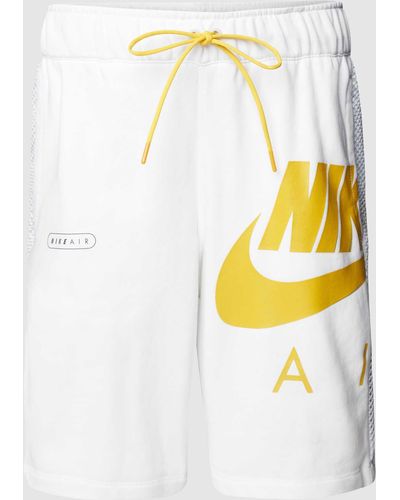 Nike Sweatshorts mit Label-Print - Weiß
