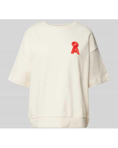 ARMEDANGELS Sweatshirt mit Label-Print Modell 'BAMIKAA' - Weiß
