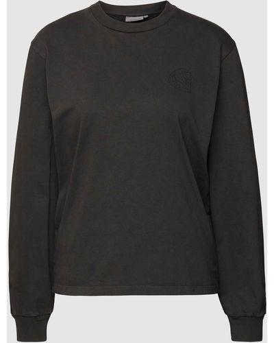 Carhartt Sweatshirt Met Labeldetails - Zwart
