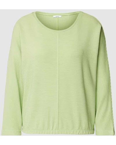 Opus Sweatshirt mit elastischem Bund Modell 'Suzzina' - Grün