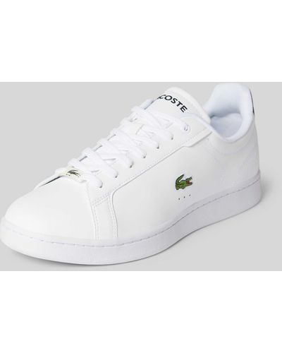 Lacoste Sneaker aus Leder-Mix Modell 'CARNABY PRO' - Weiß