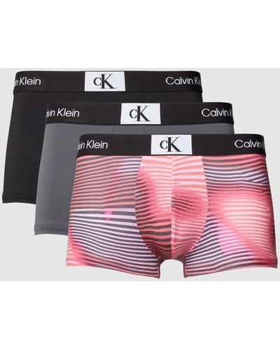 Calvin Klein Trunks mit elastischem Bund im 3er-Pack - Pink