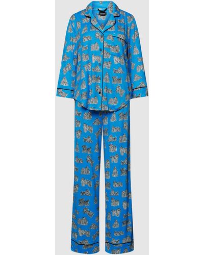 Kate Spade Pyjama Met All-over Motief - Blauw