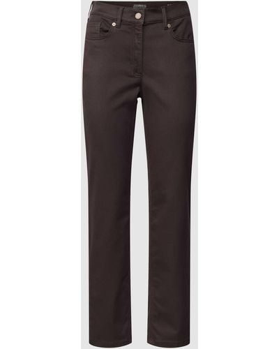 ZERRES Comfort Fit Jeans im 5-Pocket-Design Modell 'GRETA' - Grau