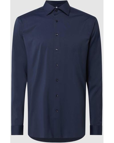 Seidensticker Slim Fit Business-Hemd aus Twill - feuchtigkeitsregulierend - Blau