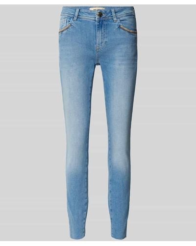 Mos Mosh Skinny Fit Jeans im 5-Pocket-Design Modell 'SUMMER GROUP' - Blau