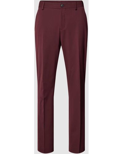 SELECTED Pantalon Met Persplooien - Rood