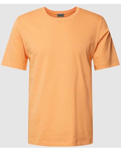 Hanro T-Shirt mit Rundhalsausschnitt Modell 'Living Shirt' - Orange