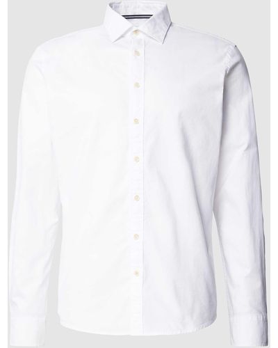 Jake*s Casual Fit Business-Hemd mit Kentkragen - Weiß