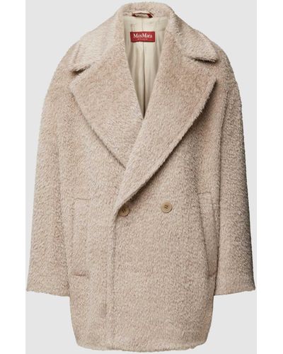 Max Mara Studio Jack Van Viscose Met Reverskraag - Naturel