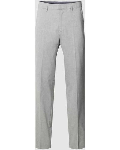 S.oliver Anzug-Hose mit Webmuster - Grau