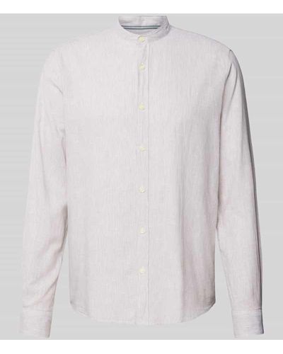 S.oliver Regular Fit Freizeithemd mit fein strukturiertem Muster - Weiß