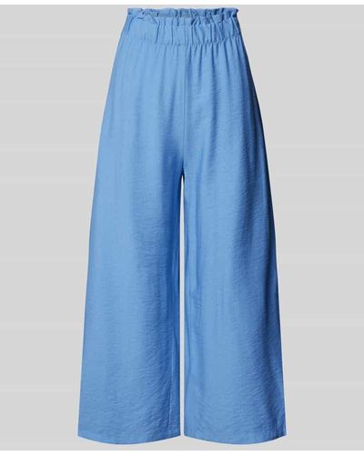 Fransa Regular Fit Culotte mit elastischem Bund Modell 'Hot' - Blau