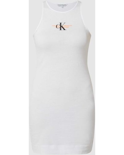 Calvin Klein Mini-jurk Van Katoen - Wit